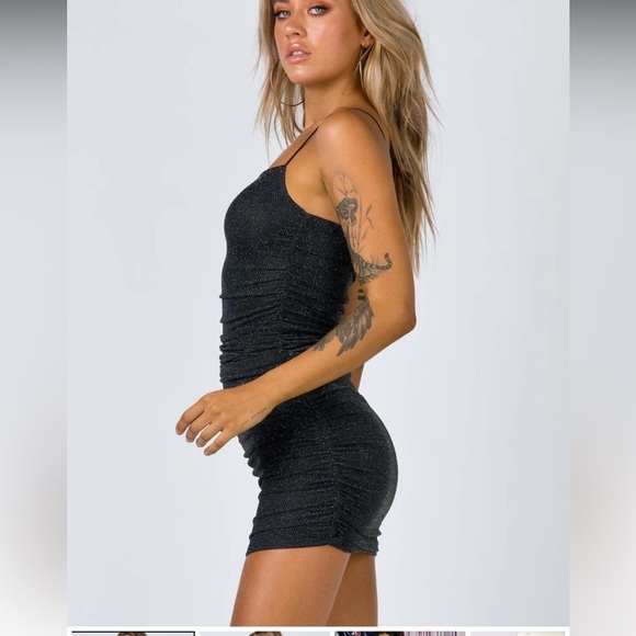 PRINCESS POLLY Sparkly Black Mini Dress. NWT - Picture 3 of 10